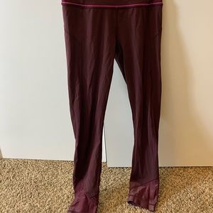Burgundy Lululemon leggings